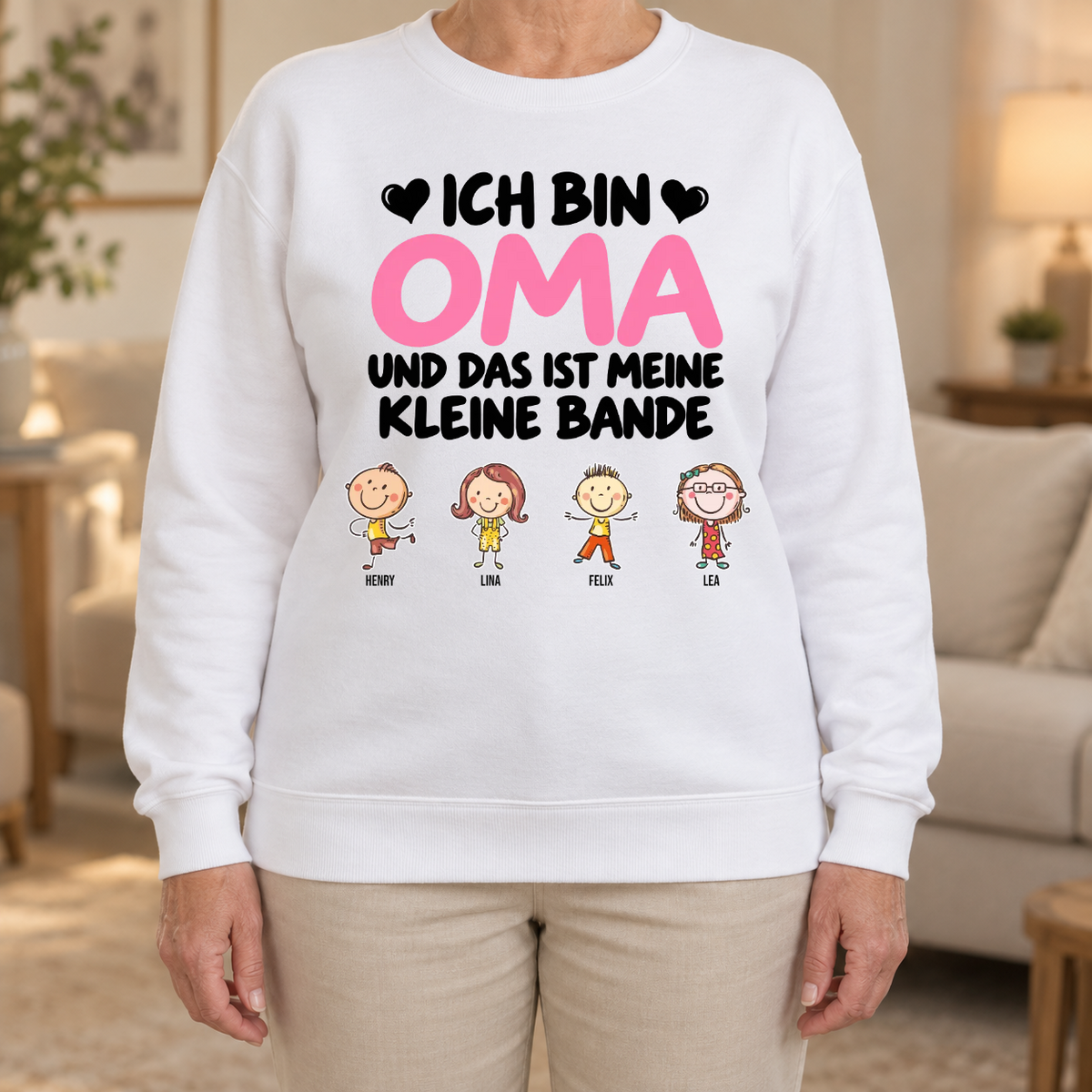 Sweatshirt für Oma – Ich bin Oma, und das ist meine kleine Clique – Personalisiert #0092218 [PC-MOCKUP:cmuv71ycf0001s00hmn9a8fa0:ffdfc1d4fa5254ca8fa67467:ffdfc1d4fa5254ca8fa6746724b472fa0c343e8bc784b734d07656049c9943a7]