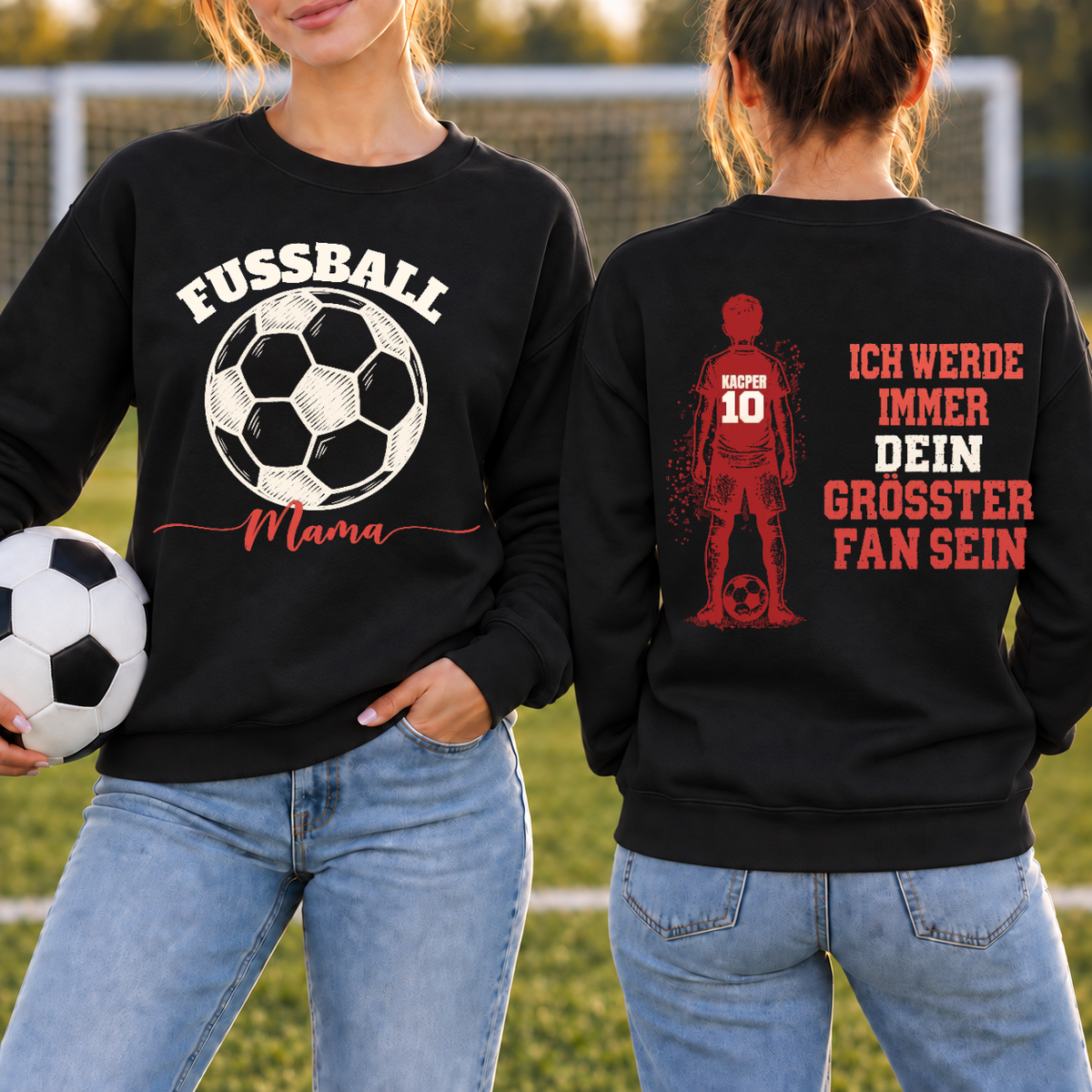 Sweatshirt für die Mutter eines Fußballers – mit Namen und Nummer – Personalisiert #9901 [PC-MOCKUP:cmuv83hg40001ms0hrlutnsdw:e4de1203f2c22875efea60a7:e4de1203f2c22875efea60a7b0074dd1d86d0e5f2b9bd6f6c1f9fc17d0bb05e7]