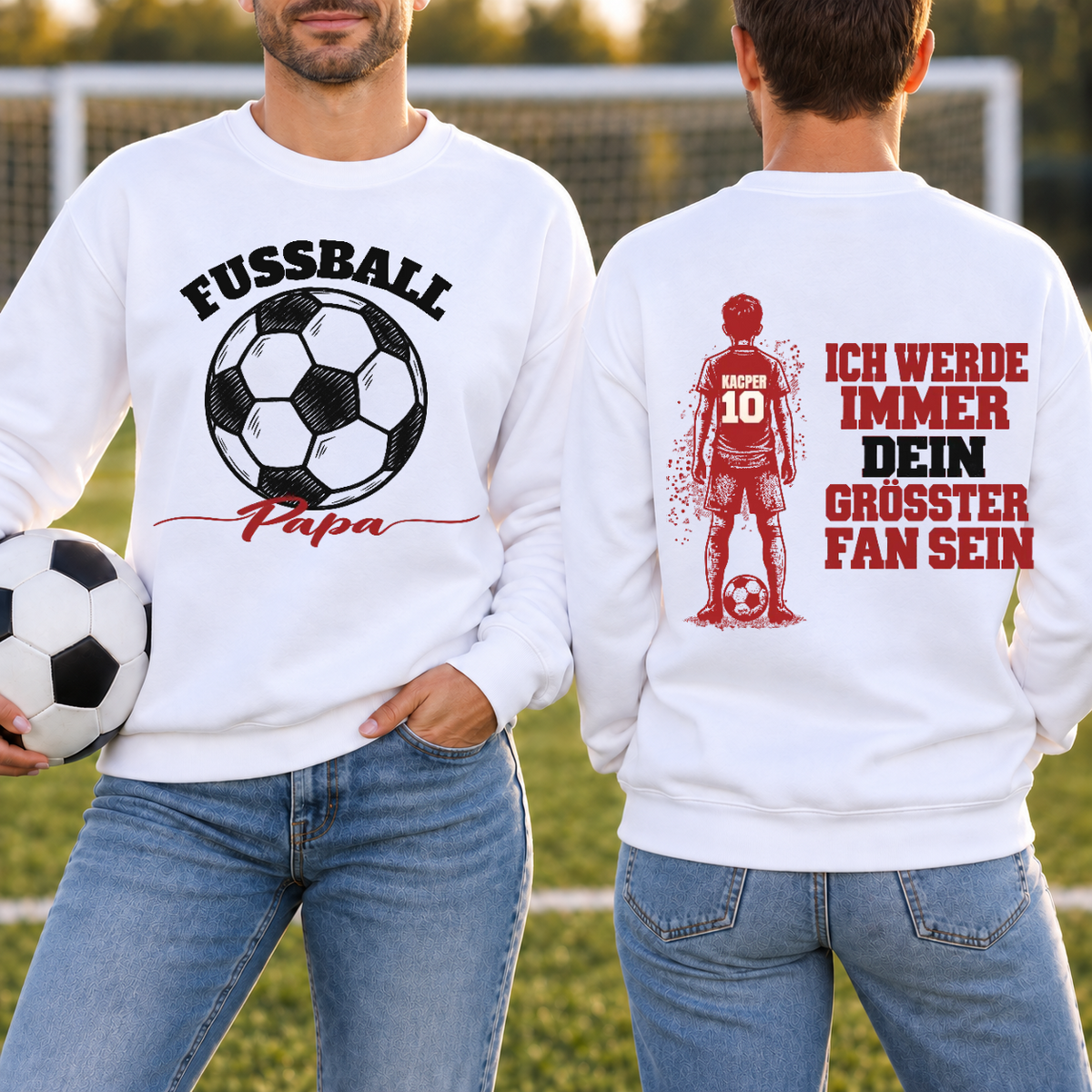 Sweatshirt für den Vater eines Fußballers – mit Namen und Nummer – Personalisiert #9902 [PC-MOCKUP:cmuv84oic004tms0hndh4k76h:af011c004b2b6717c37450aa:af011c004b2b6717c37450aafd801893735ae4e9554a5b7ca82a958d3e95a258]